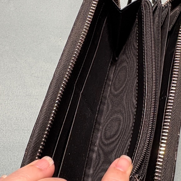 Gucci GG Supreme Web Zip Around Wallet Black Grey Blue Red Stripe GUC - Picture 8 of 12